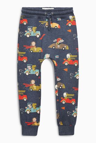 Rust/Navy Printed Skinny Joggers Two Pack (3mths-6yrs)